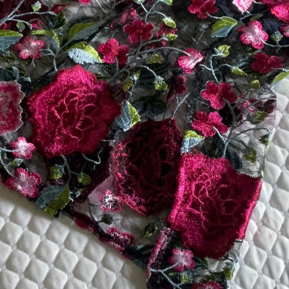 Sam Edelman Navy Dress with Floral Design - Picture 11 of 12